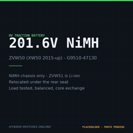 Product image - 2016 2017 2018 2019 2020 2021 Toyota Prius Hybrid Battery Pack NiMH ZVW50 G9510-47130